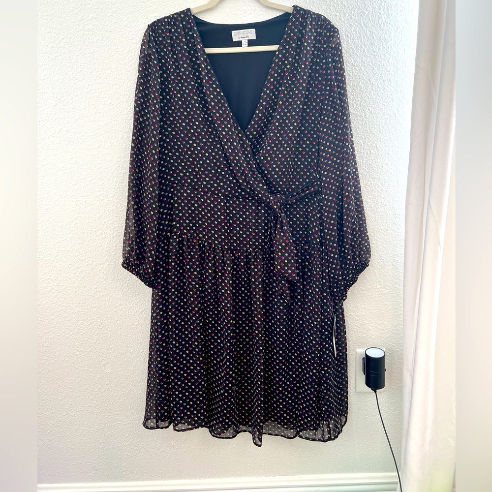 Signature by Robbie Bee Polka-Dot Dress